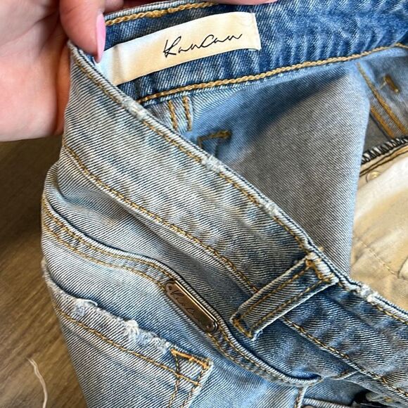 KanCan Cut Off Denim Jean Shorts, Light Wash, Destroyed, Women’s Size M - Picture 6 of 7